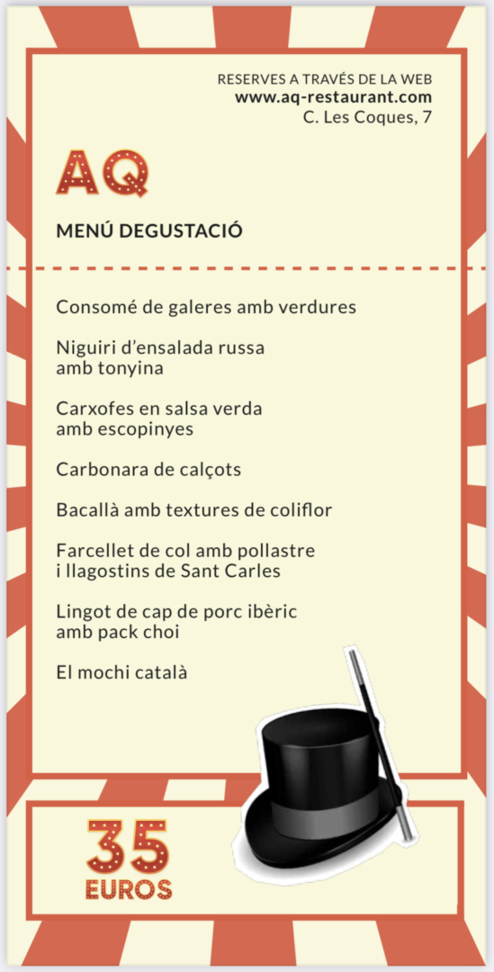 menú